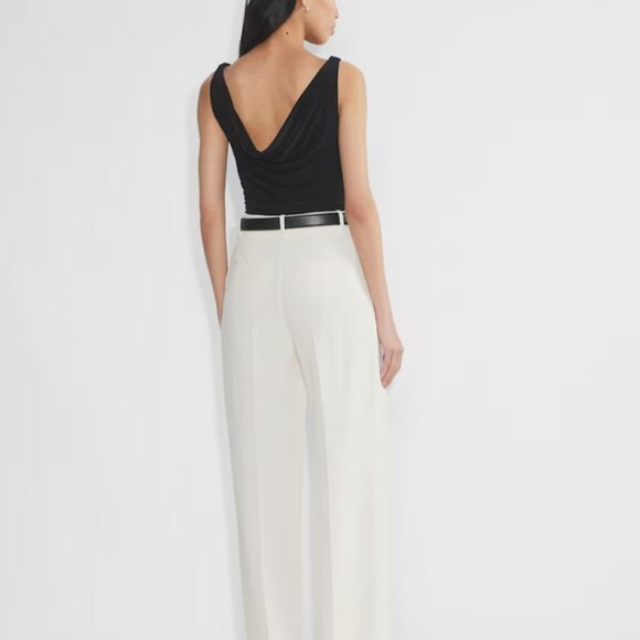NWT Aritzia The Effortless Pant - Crepette Light Birch - Picture 5 of 9